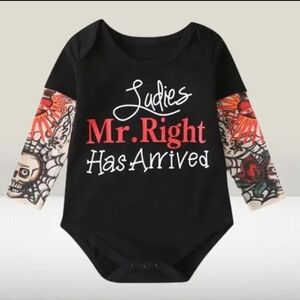 Graphic Black and Red Kids Bodysuit